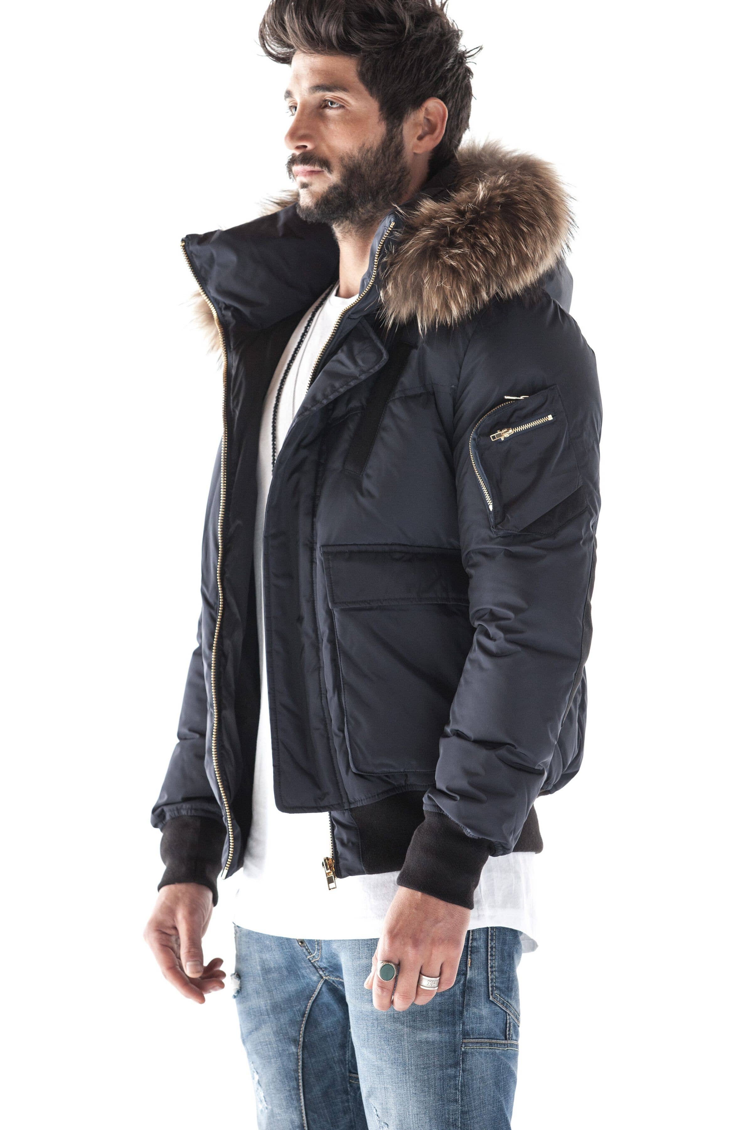 Burntlime - Wholesale Puffer Jacket - Men's - Carbon Bomber0