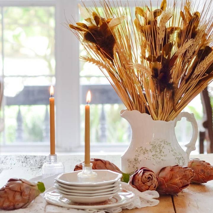 Factory Direct Craft - Wholesale Artificial plant - 18" Artificial Wheat Color Wispy Grass Spray1