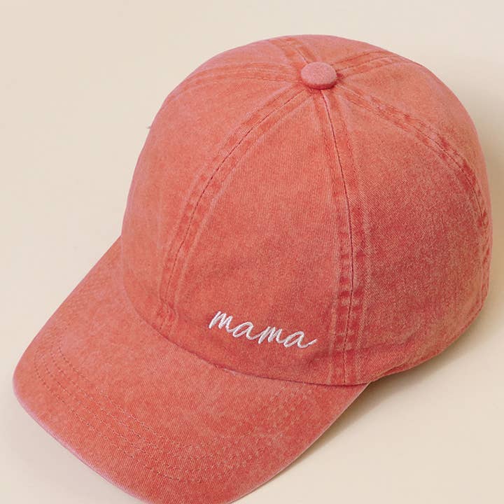 Fashion City - Wholesale Baseball Cap - Women's - Mama Lettering Embroidery Baseball Cap
