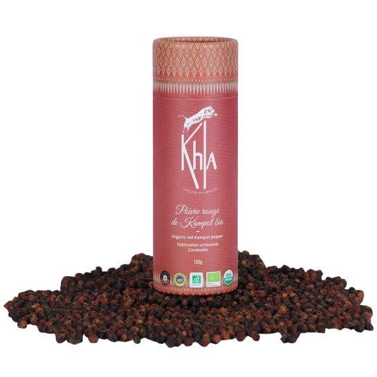 Khla - L'épicerie du Mékong - Wholesale Pepper/Peppercorns - Kampot red pepper - IGP - Organic - Organic - Premium - in grains - 120g