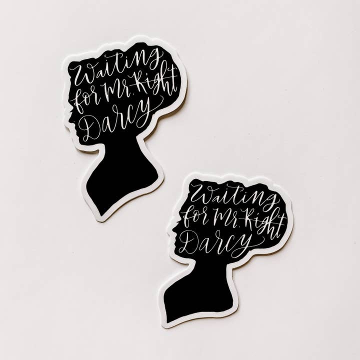 Wildflower Paper Company - Wholesale Sticker - Waiting For Mr Darcy Sticker Decal Literary Jane Austen2