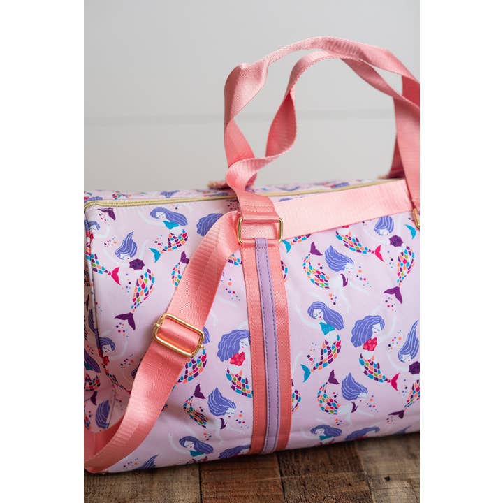 Oopsie Daisy - Wholesale Weekender Bag - Kids - Kids Pink & Purple Mermaid Weekender Swim Travel Bag