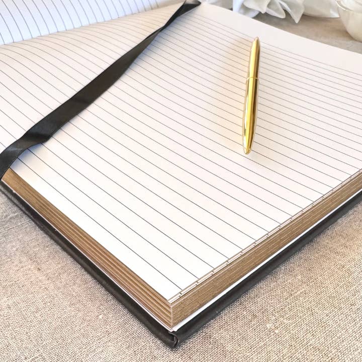 Premium Ivory Leather "Two Hearts - A Love Story" Couples Journal for wholesale on Faire10