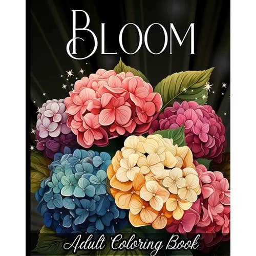 Books by splitShops - Wholesale Book - Adult - Bloom Adult Coloring Book: 50+ Amazing Flowers to Color for Stress-Relief and Relaxation - Paperback