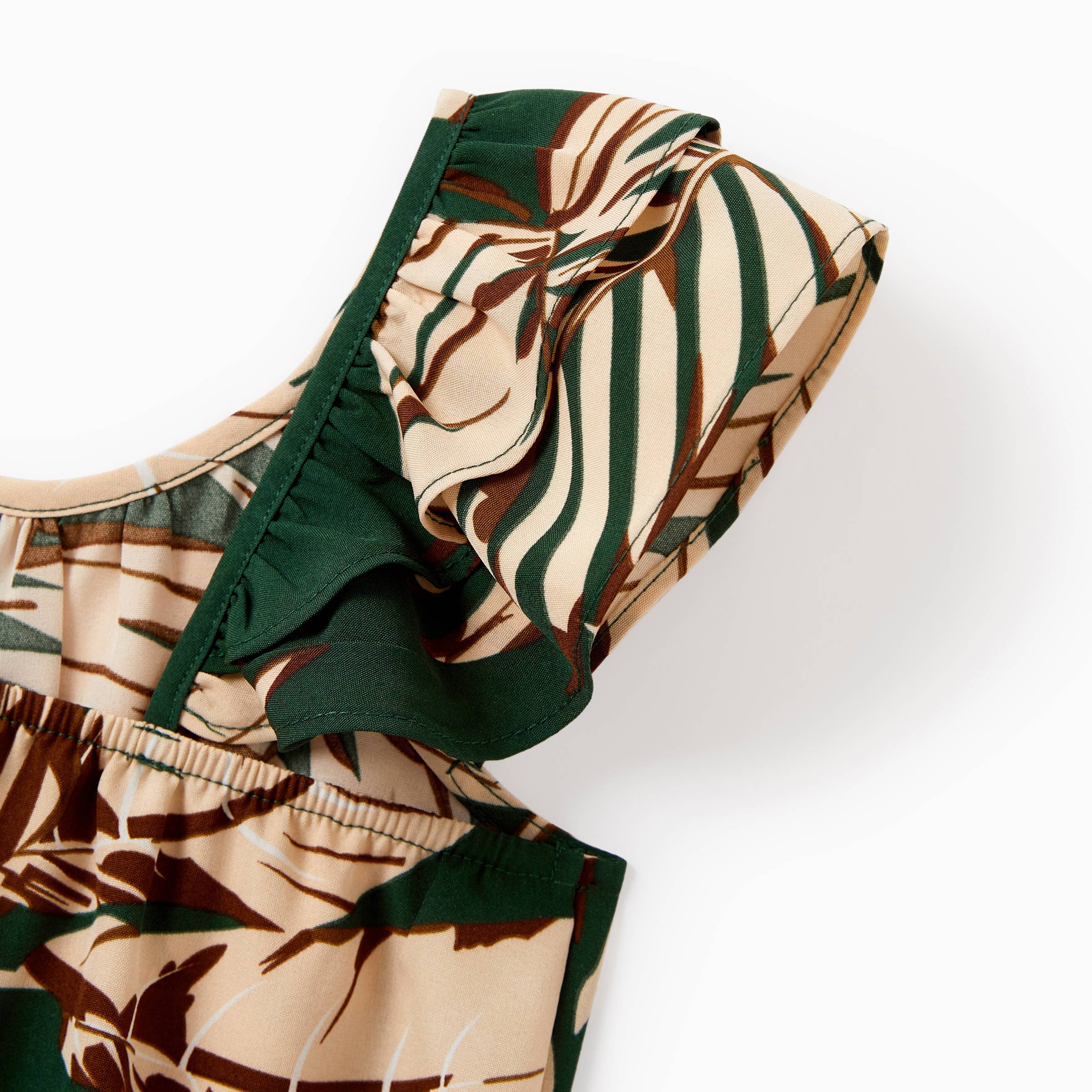 Verde Oscuro Conjunto de Ropa de Vacaciones Hawaianas Verde Tropical a Juego para la Familia de venta al por mayor en Faire1