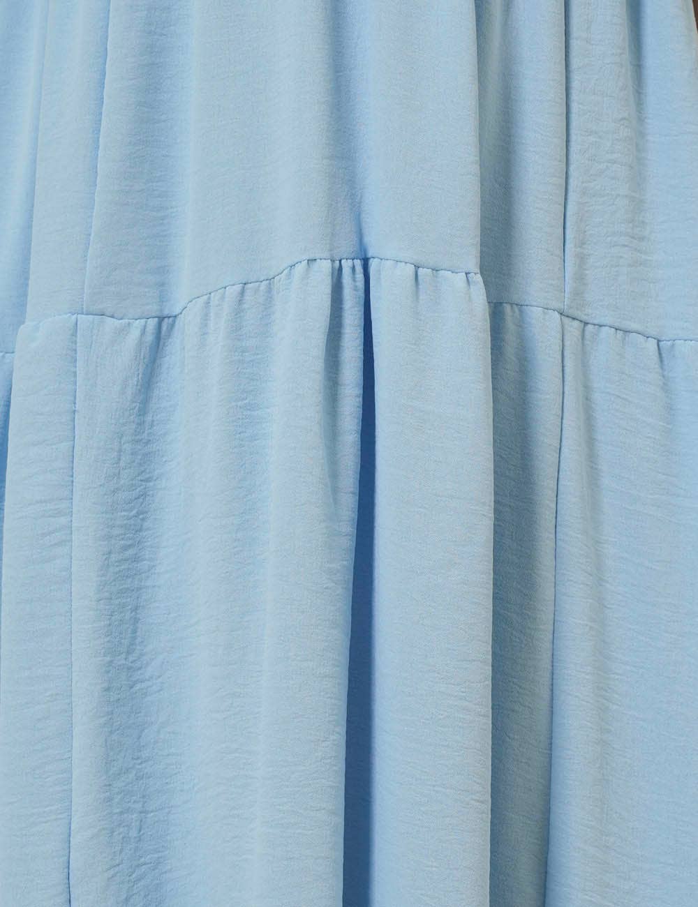 Sweetkama - Vente Robe – femme - Robe maxi unie décolleté en V et dos nu SKD15318