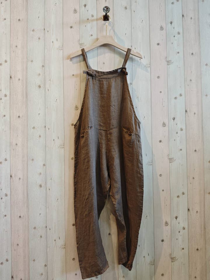 Linen & More - Wholesale Overalls - Women's - REF 668 100% LINEN BIB17