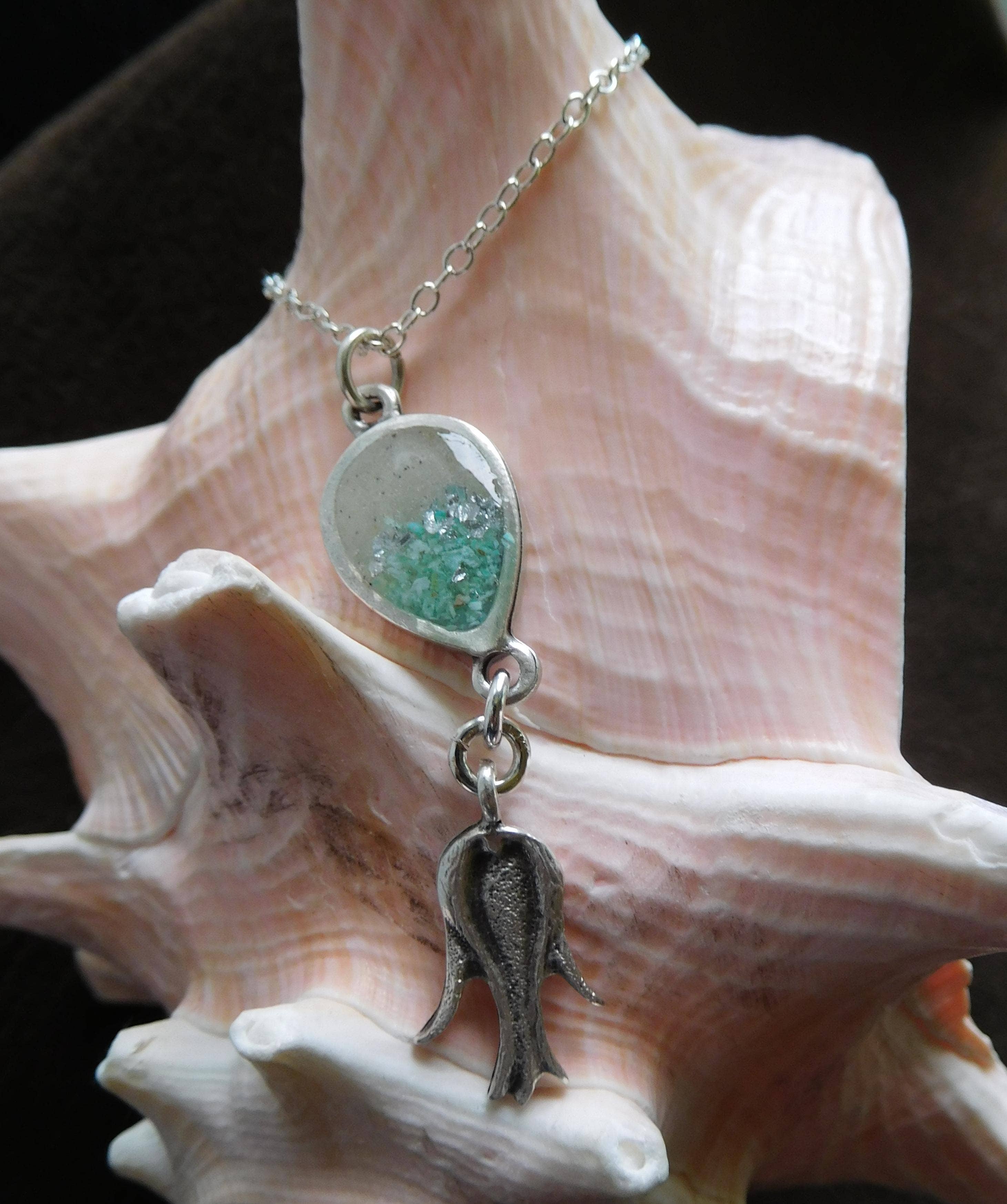 Art & Soul 30a - Wholesale Pendant/Charm Necklace - Teardrop Necklace with Lotus Charm Customize Beach or City 4