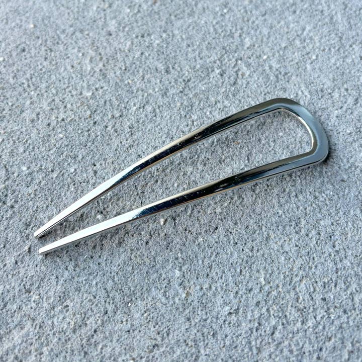 Angels Whisper Accessories - Wholesale Hair pin - Pheobe Plain French Pin in Silver (1pcs)0