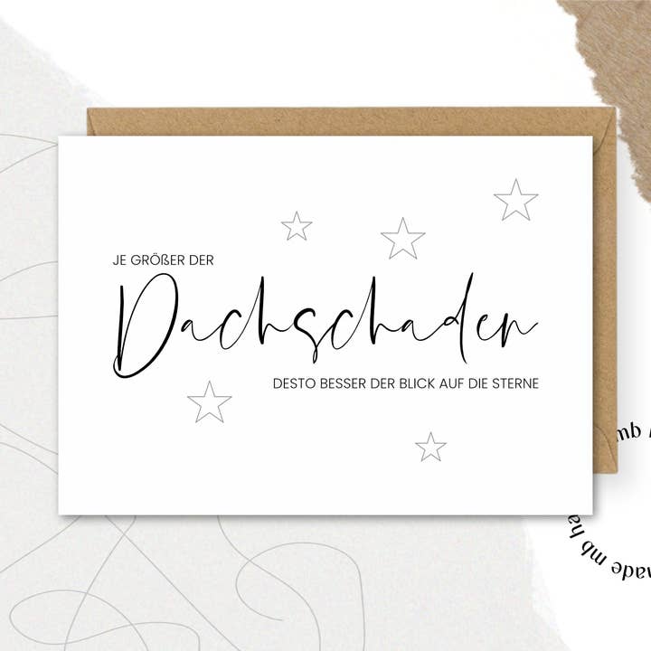 mb handmade - Wholesale Christmas Card - The bigger the roof damage, the bigger the view of