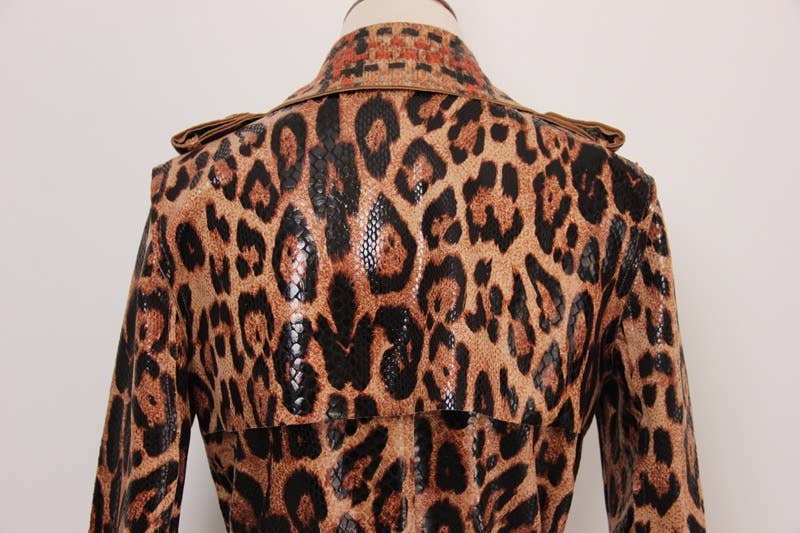 stampa leopardo Cardigan impermeabile con lacci in stile British chic in vendita all'ingrosso su Faire12