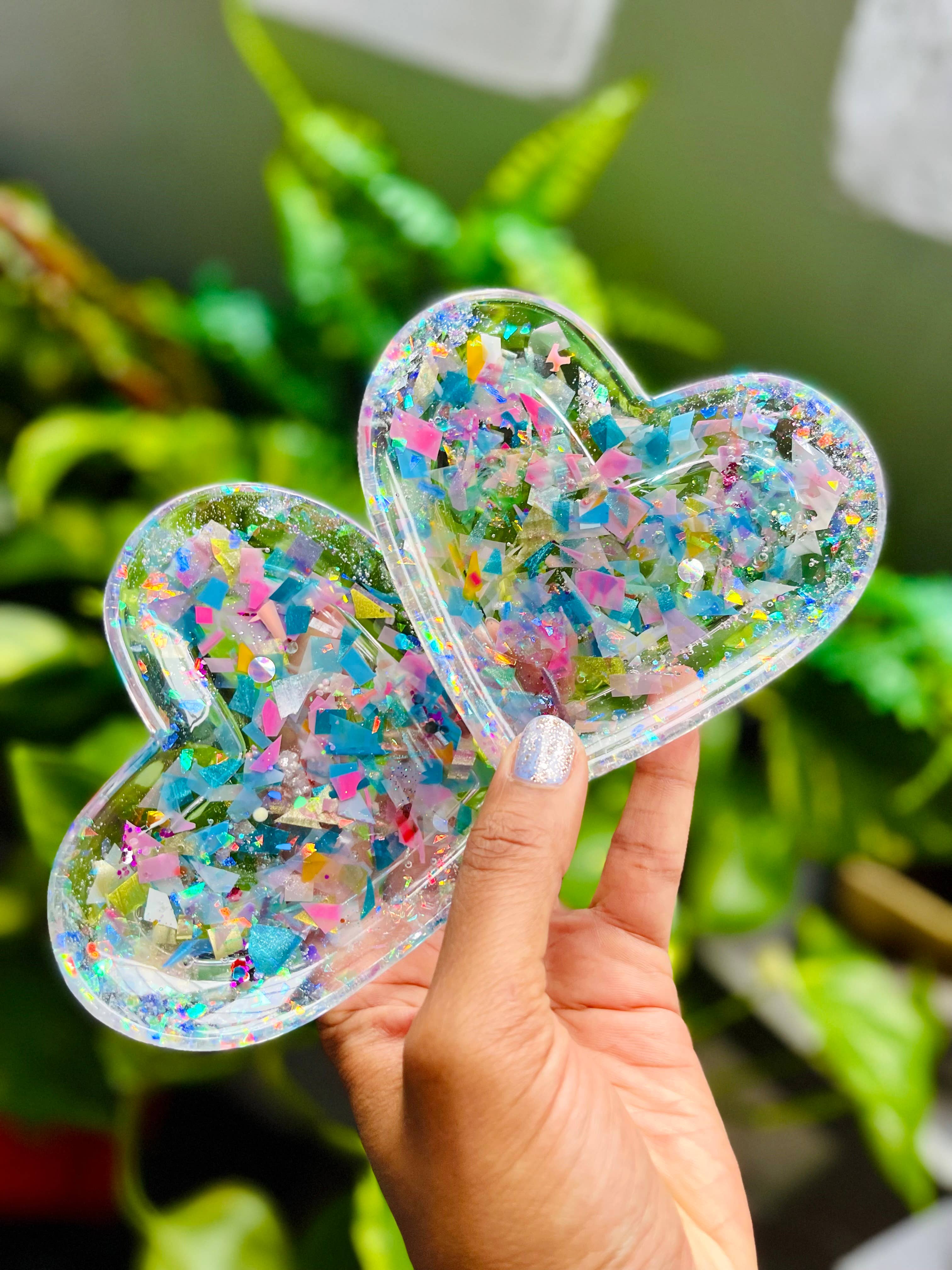 Prescription Resin - Wholesale Jewelry Dish - RESIN HEART JEWELLERY DISH | RING TRAY x 6 MIXED ASSORTMENT9