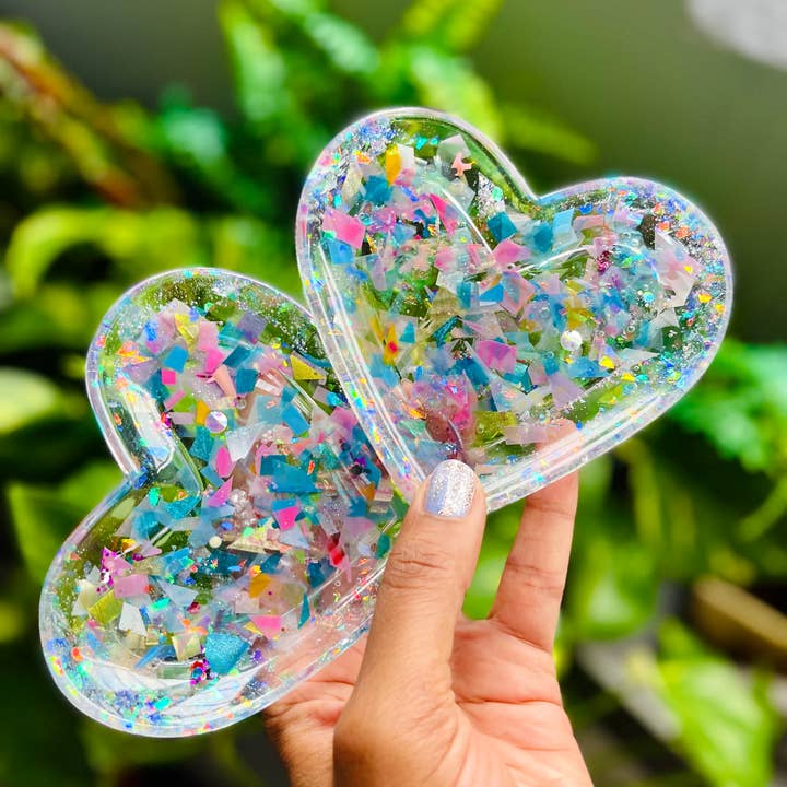Prescription Resin - Wholesale Jewelry Dish - RESIN HEART JEWELLERY DISH | RING TRAY x 6 MIXED ASSORTMENT9