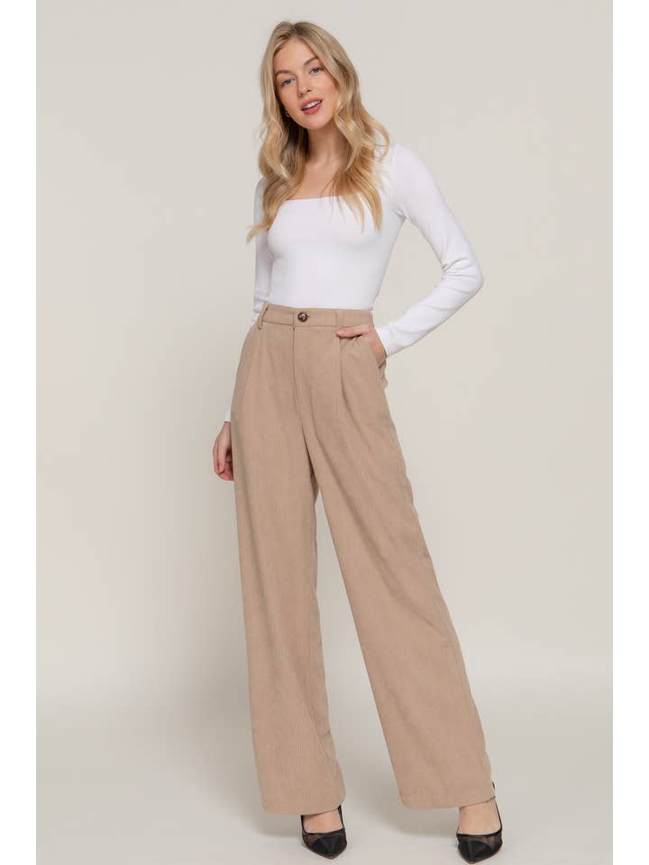 Active Basic | Active USA - Wholesale Pants - Women's - Corduroy Trouser Pants15