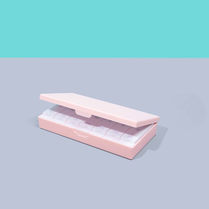 Port and Polish - Wholesale Pill Organizer - Blush Pink AM/PM Pill Box