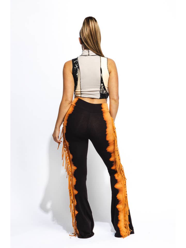 K Too - Wholesale Pants - Women's - Two tone fringe pants