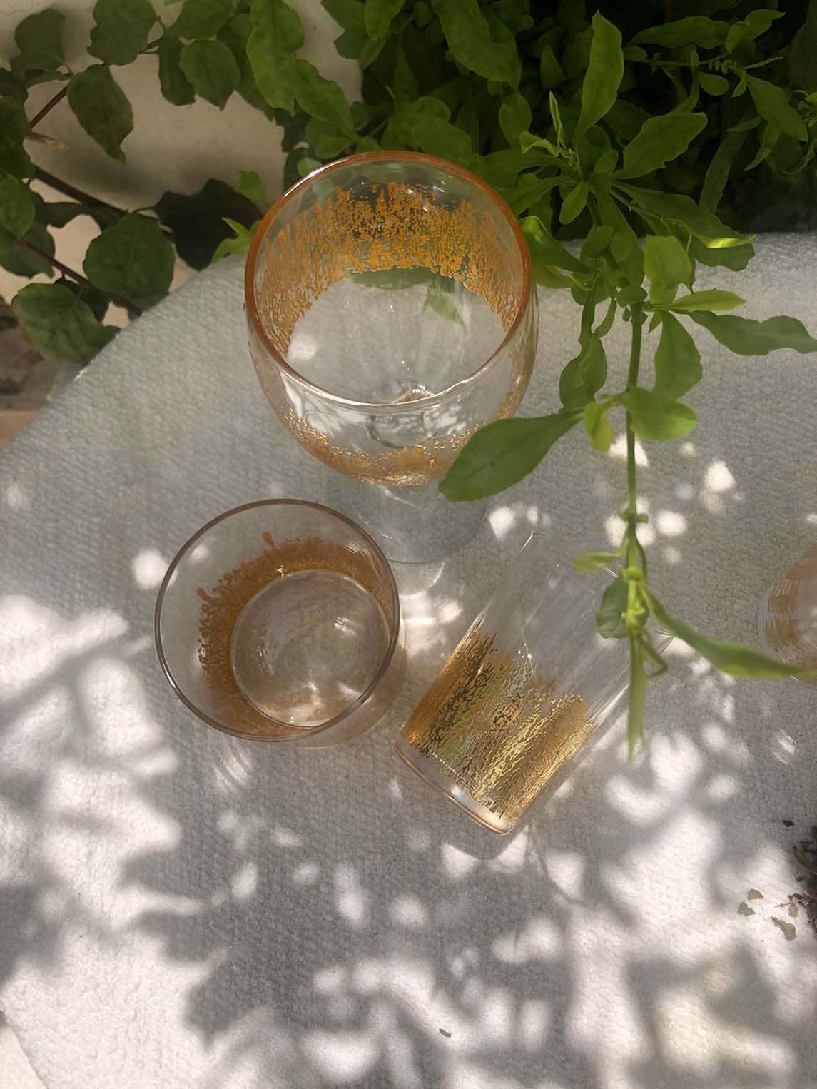 Scents and Feel - Venta al por mayor Copas de cóctel/licor - Juego de 6 vasos de té diseño Gold Flame5