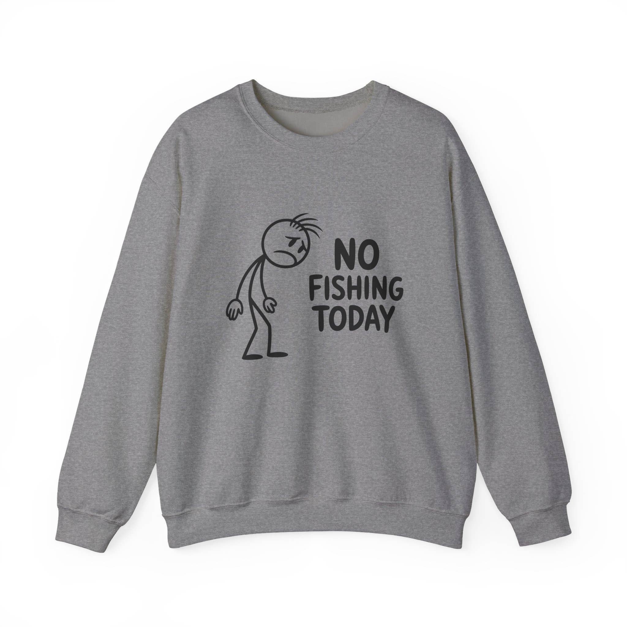 L&L T-Shirt Company - Wholesale Graphic Sweatshirt - Unisex - No Fishing Today Crewneck Sweatshirt – Funny Anti-Fishing 14