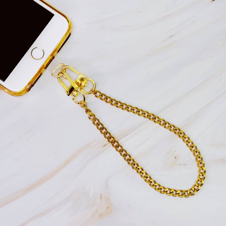 Ellison+Young - Wholesale Lanyard - Women's - Cuban Chain Phone Wrist Lanyard