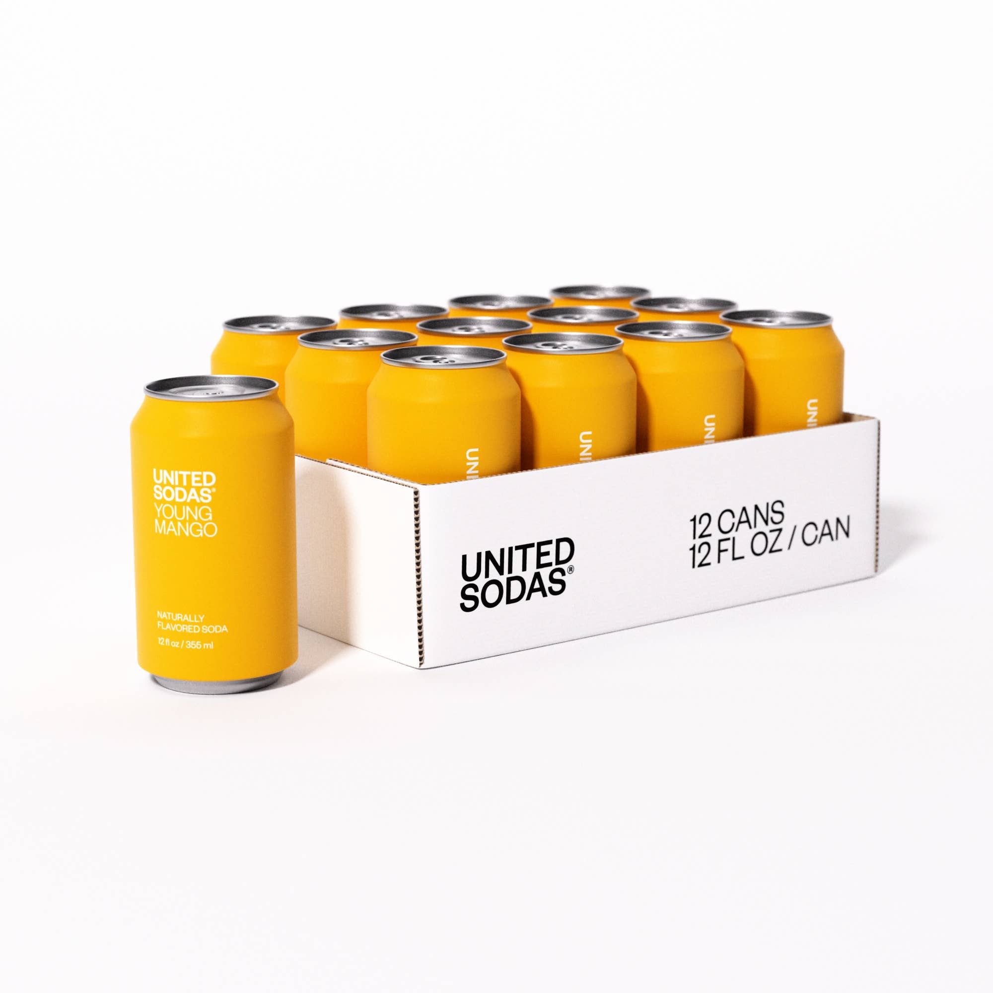United Sodas - Wholesale Soda/Carbonated Drink - Naturally Flavored Soda - Young Mango