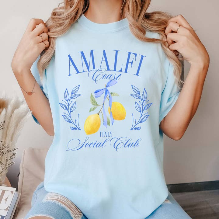 Amalfi Coast Social Club Tee for wholesale by Limeberry Designs