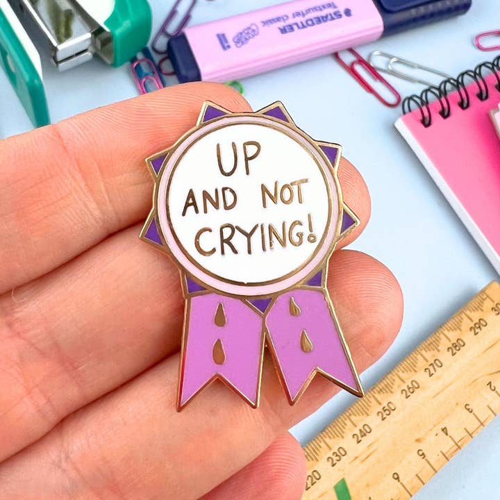 Jubly-Umph – wholesale Lapel pin/button – Up And Not Crying Award Lapel Pin