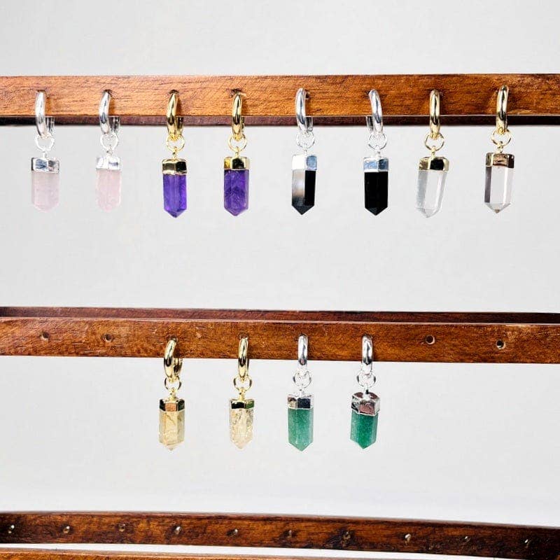 Rock Paradise - Wholesale Dangle Earrings - Crystal Point Earrings Assorted Stones12