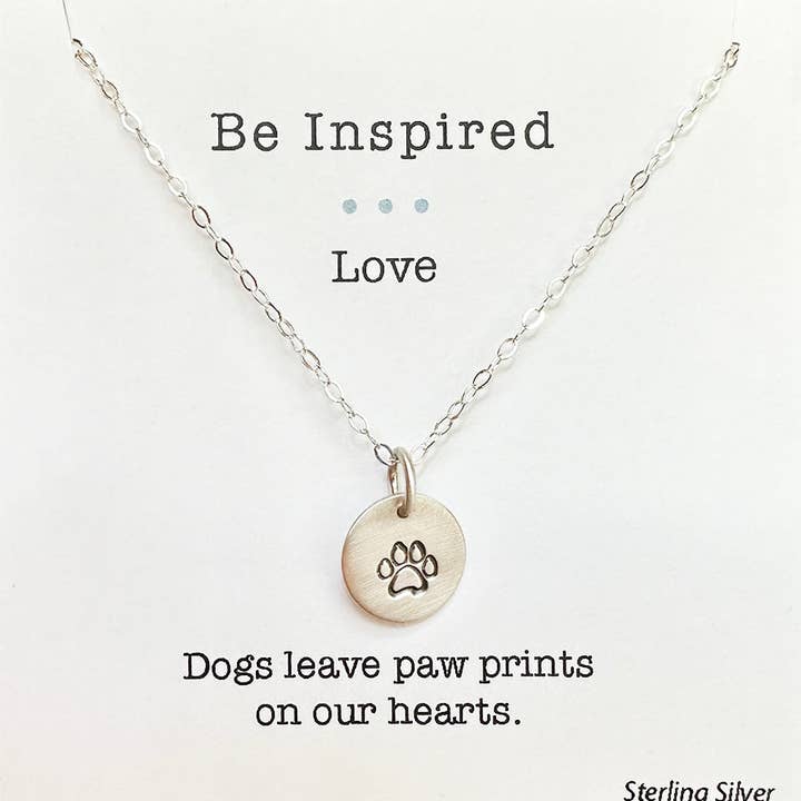 Love Paw Print Necklace for wholesale by Leslie Ishihara Designs
