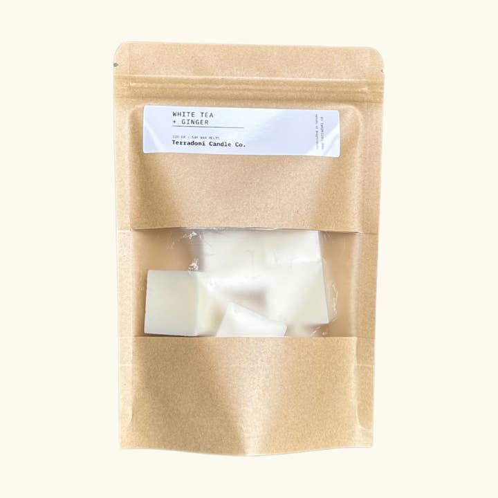 White Tea + Ginger Soy Wax Melts for wholesale by Terradomi Candle Co.