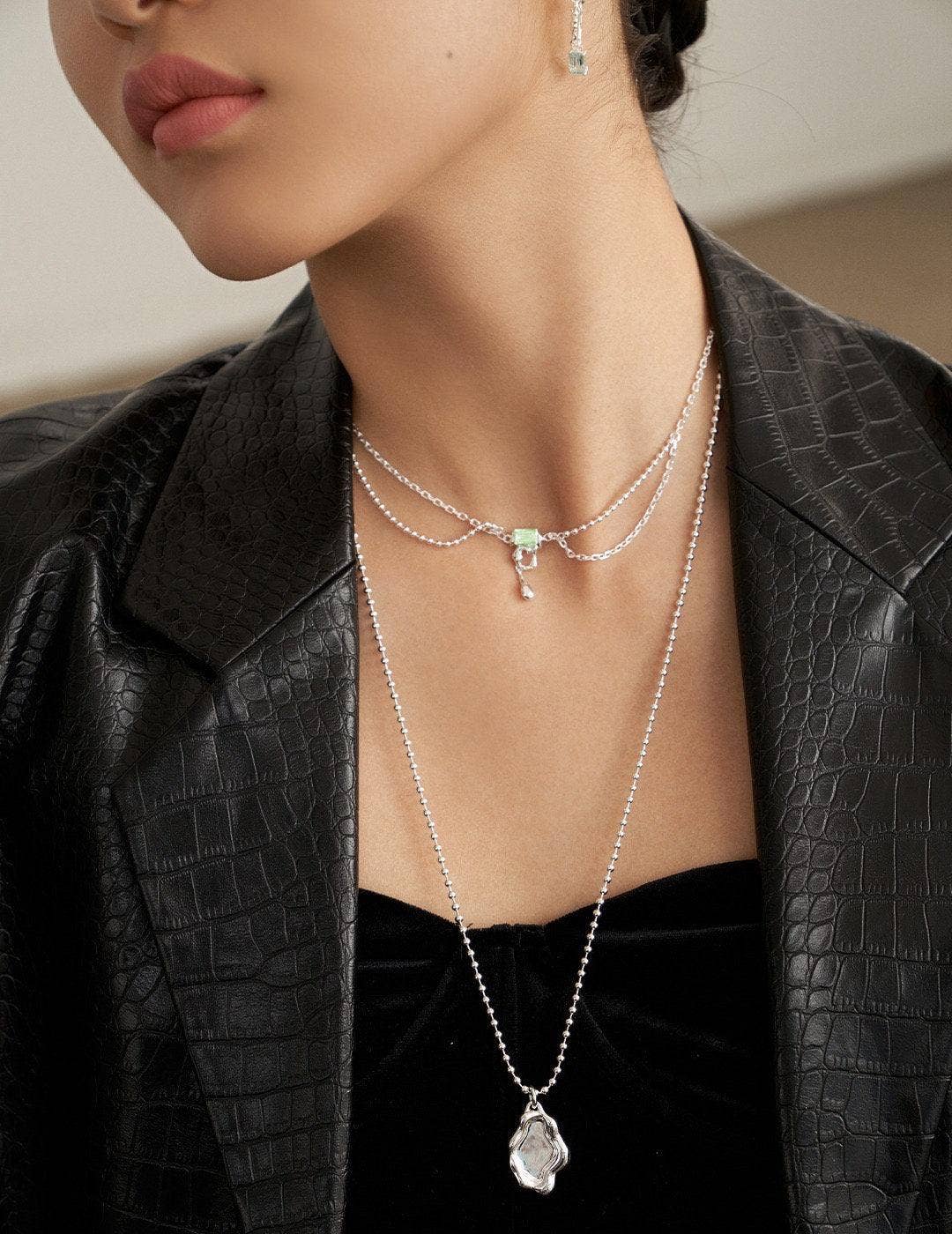 ZEN&CO Studio - Wholesale Jewelry Set - TIFFANY Blue topaz jewelry set necklace ring and earrings8