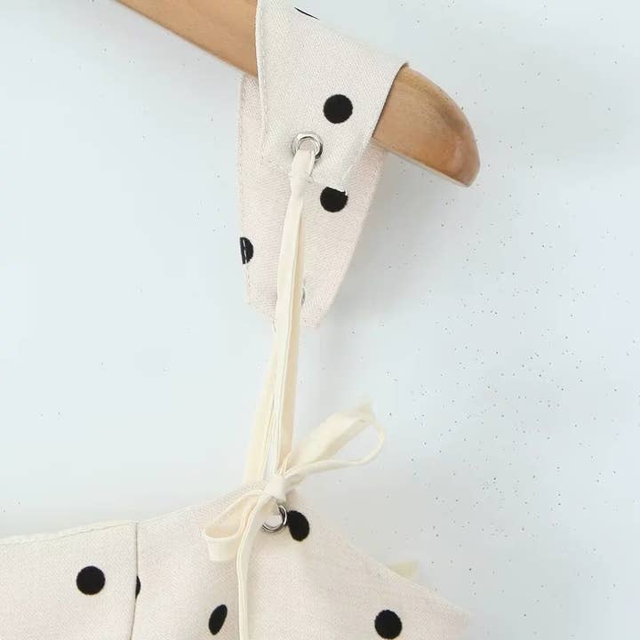 Little Trendy - Wholesale Dress - Women's - French polka dot Slim Fit suspender mini dress sweet skirt3