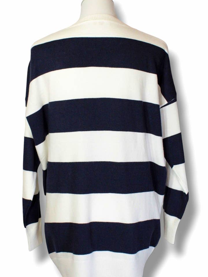 NINEF - Wholesale Tunic Sweater - Women's - Stripe Harmony Sweater - Sophisticated Fit5