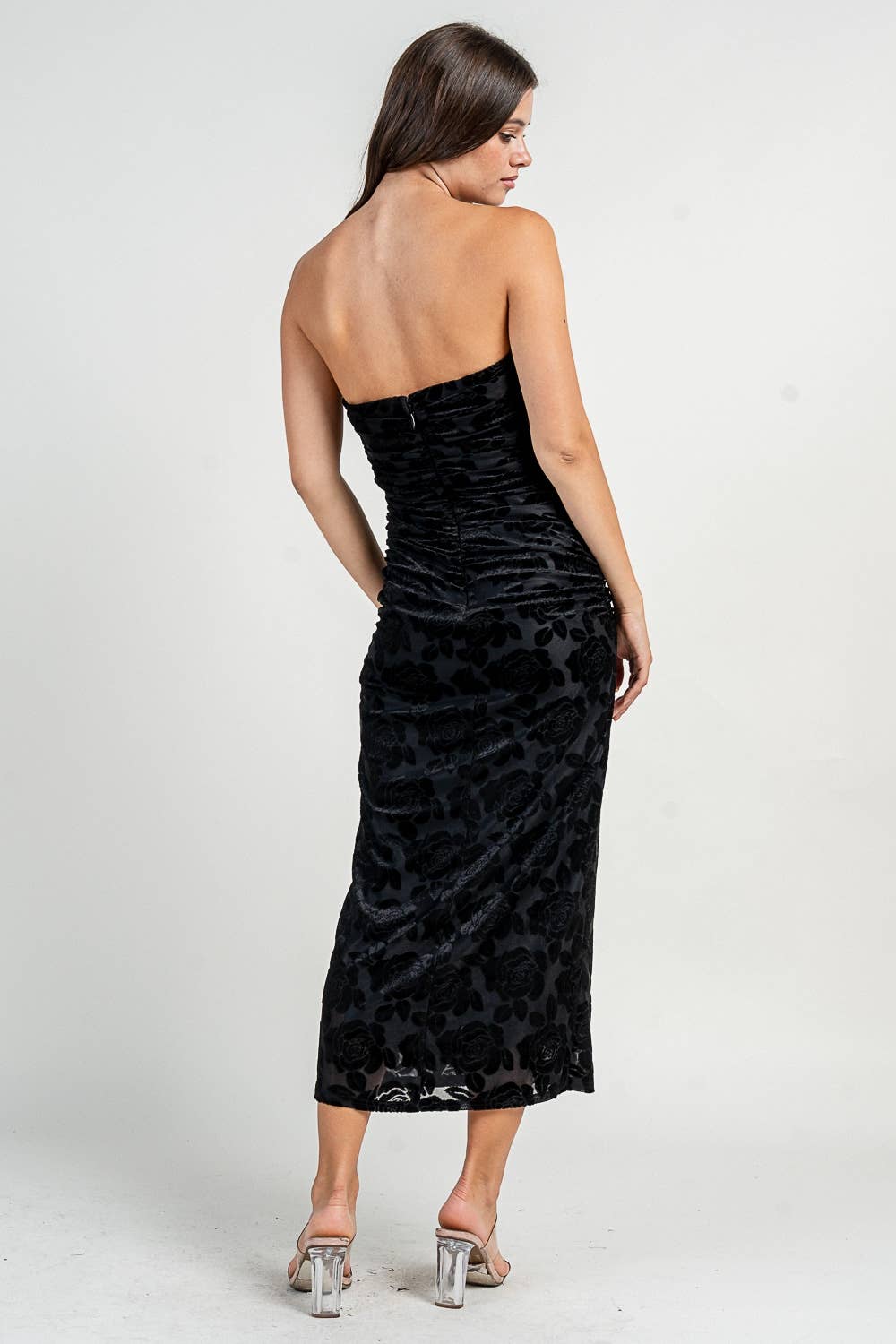 BEIVY & COLLABO - Wholesale Jurk - Dames - CD30627S / SWEETHEART MOUWLOZE MIDI-JURK2