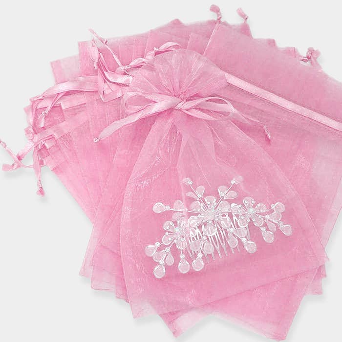 Sensibling Corp. - Wholesale Gift Bag - 12PCS - 6.75 X 9.5 Ribbon Organza Gift Bags
28