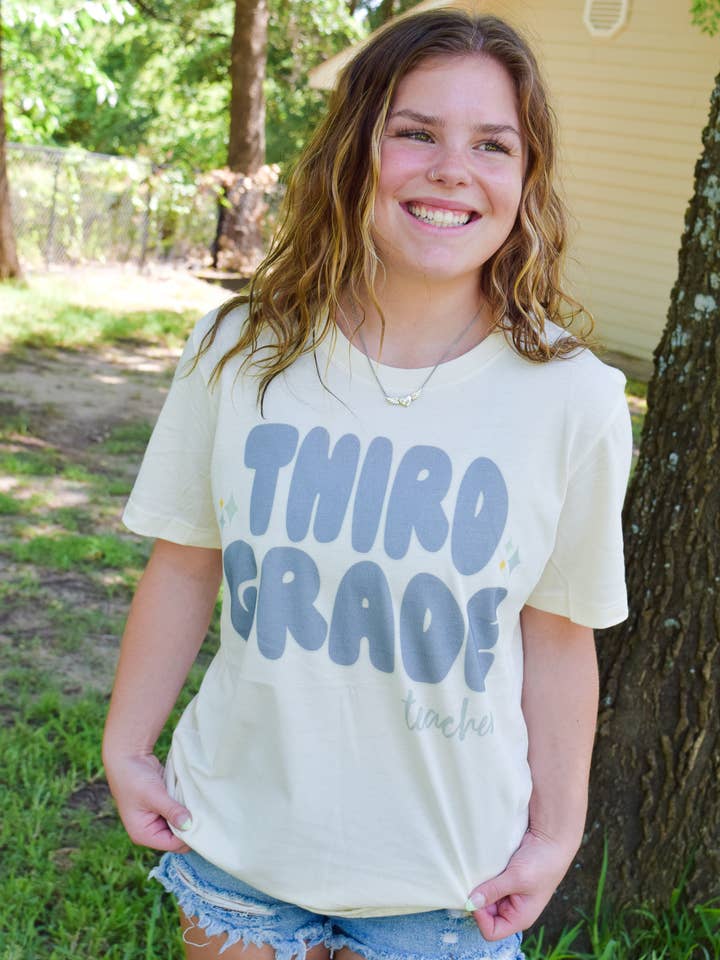Spirit+Tribe - Wholesale Screen Printed T-Shirt - Women's - GRADE TEACHER3