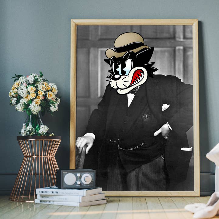 Ink & Drop - Vente Affiche d'art - Winston Le chat - Impression portrait2