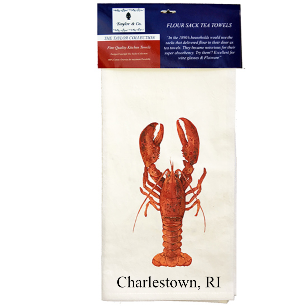Taylor & Co.  - The Taylor Collection - Wholesale Tea Towel - Lobster Flour Sack Tea Towels. .Min 12.0