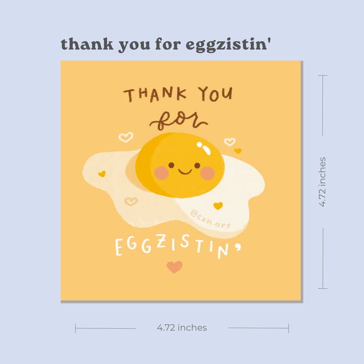 thank you for eggzistin' art print for wholesale by CXN ART