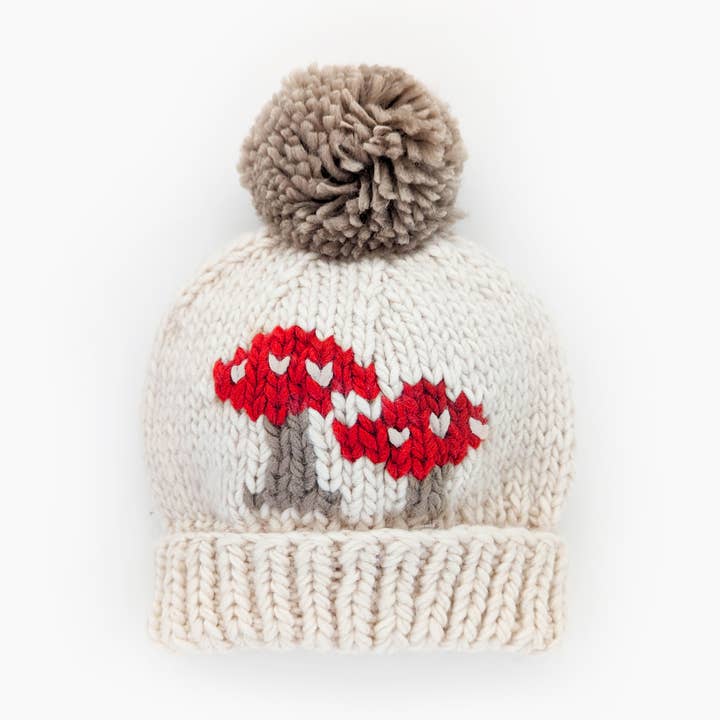 Huggalugs - Wholesale Newborn/knit hat – Baby - Mushroom Natural Beanie Hat for Baby, Kids & Adults0