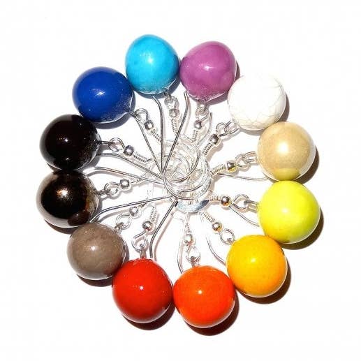 Brincos Blueberry Ceramic - Gevole por atacado de SO Original