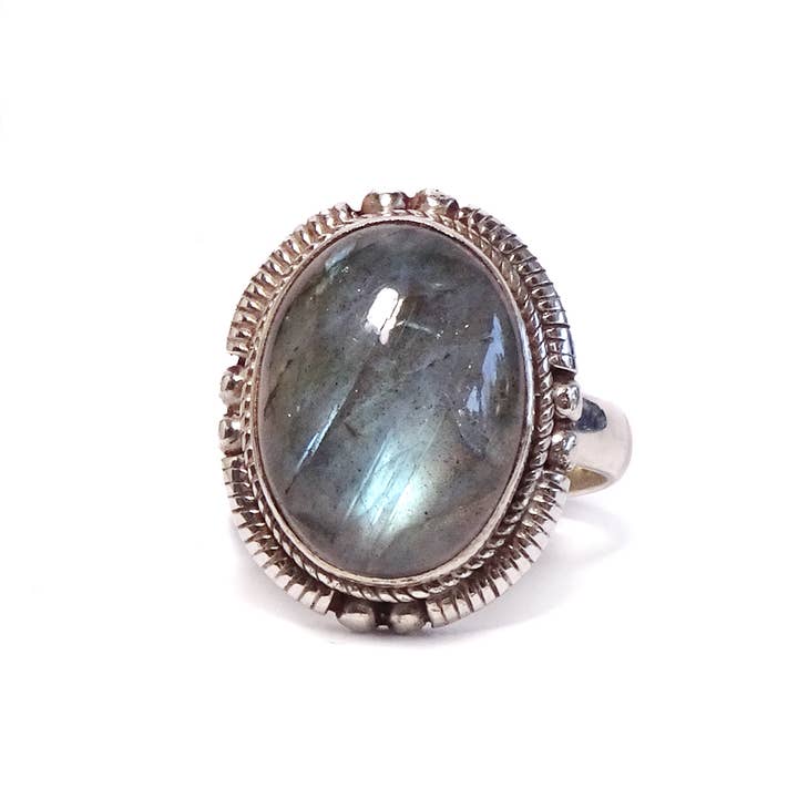 Zig Zag Asian Collection - Venta al por mayor Anillos grandes/de cóctel - Anillo simple con piedra ovalada4