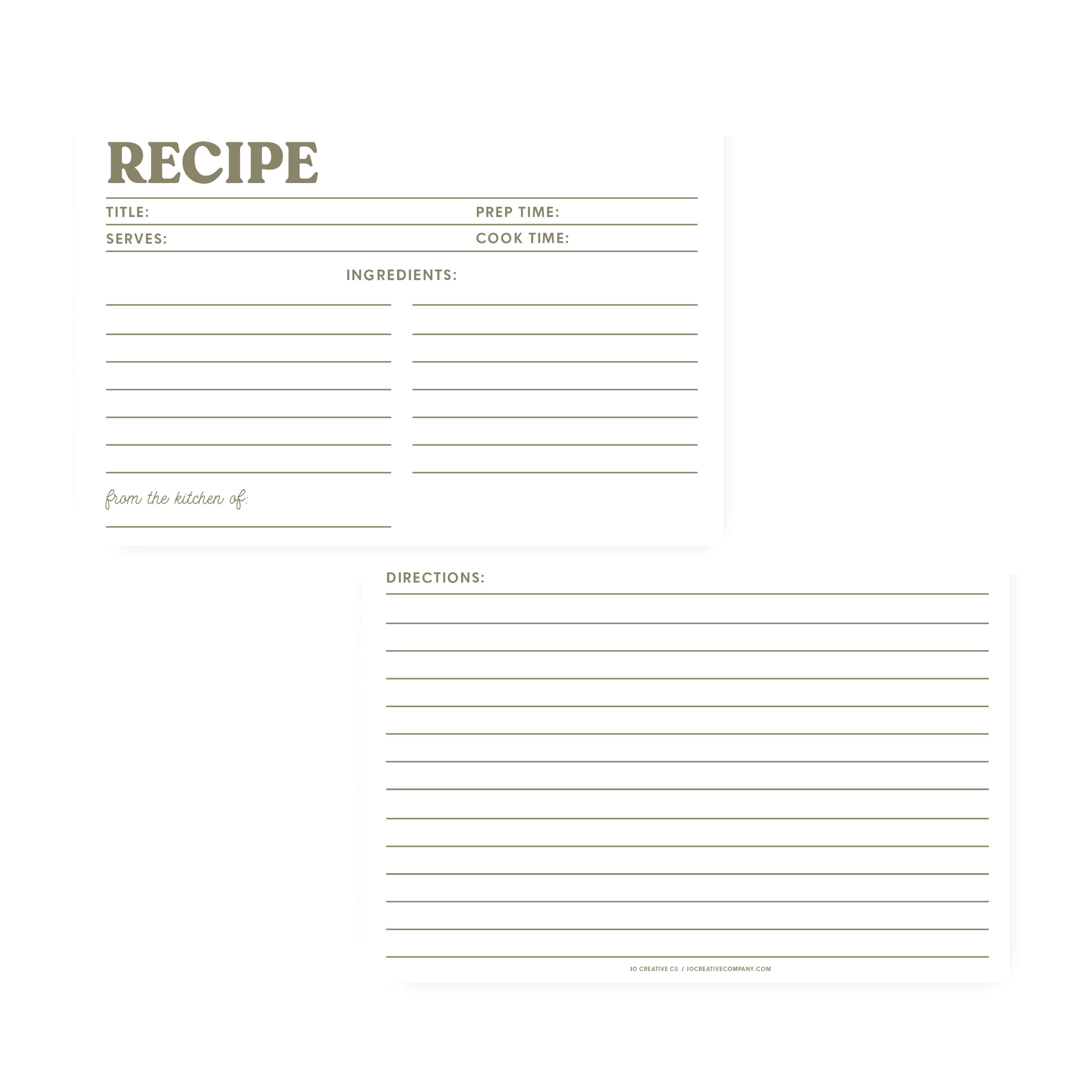 Jo Creative Co - Wholesale Recipe Card - Modern Farmhouse Recipe Cards10
