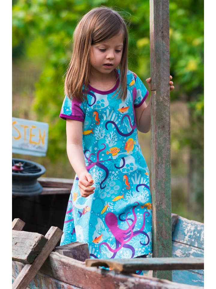 Merle Kids - Wholesale Dress - Kids - Organic Kids Skater Dress - Under the Sea9