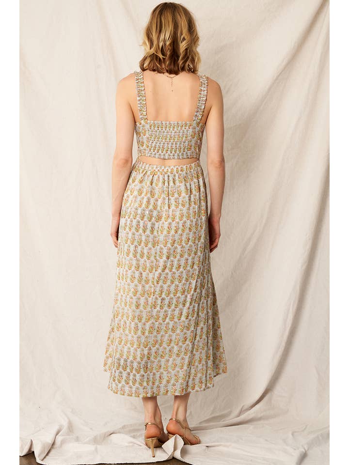 En Crème - Wholesale Dress - Women's - Sweetheart Neckline Maxi Dress with Lurex