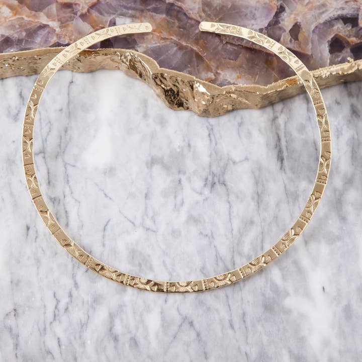 Met messing geëtste tribale kraag - BP034 voor wholesale door Baizaar