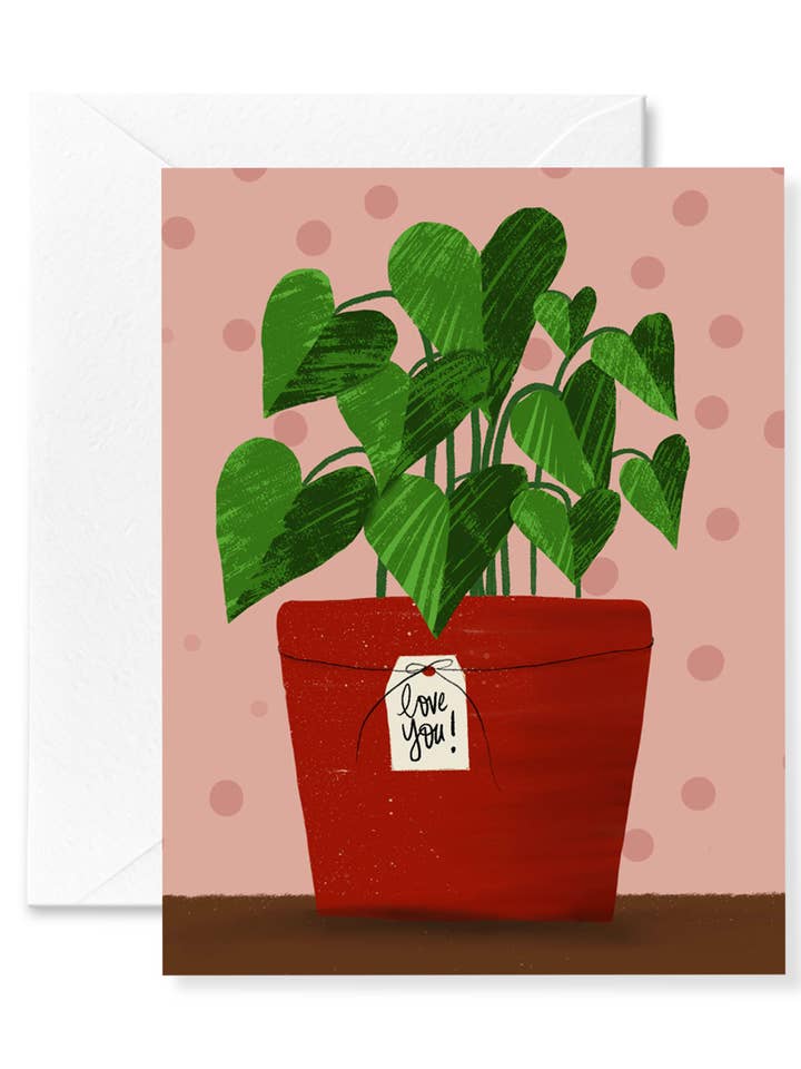 Potted Love Card for wholesale by Announce Divinely