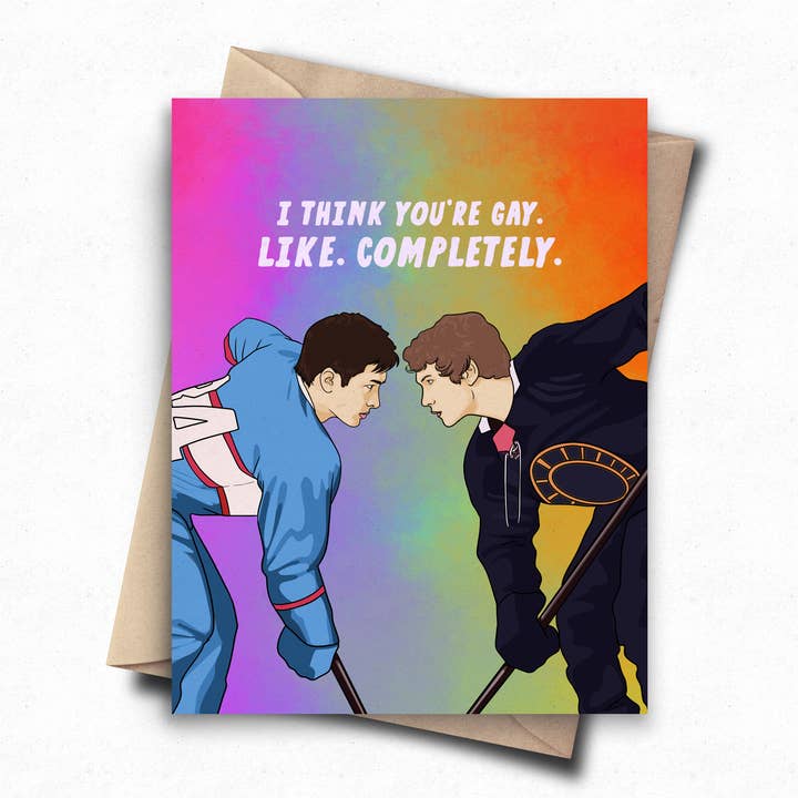 Gay Completely Funny Love / Pride Card, Heated Pop Culture for wholesale by Pop Cult Paper
