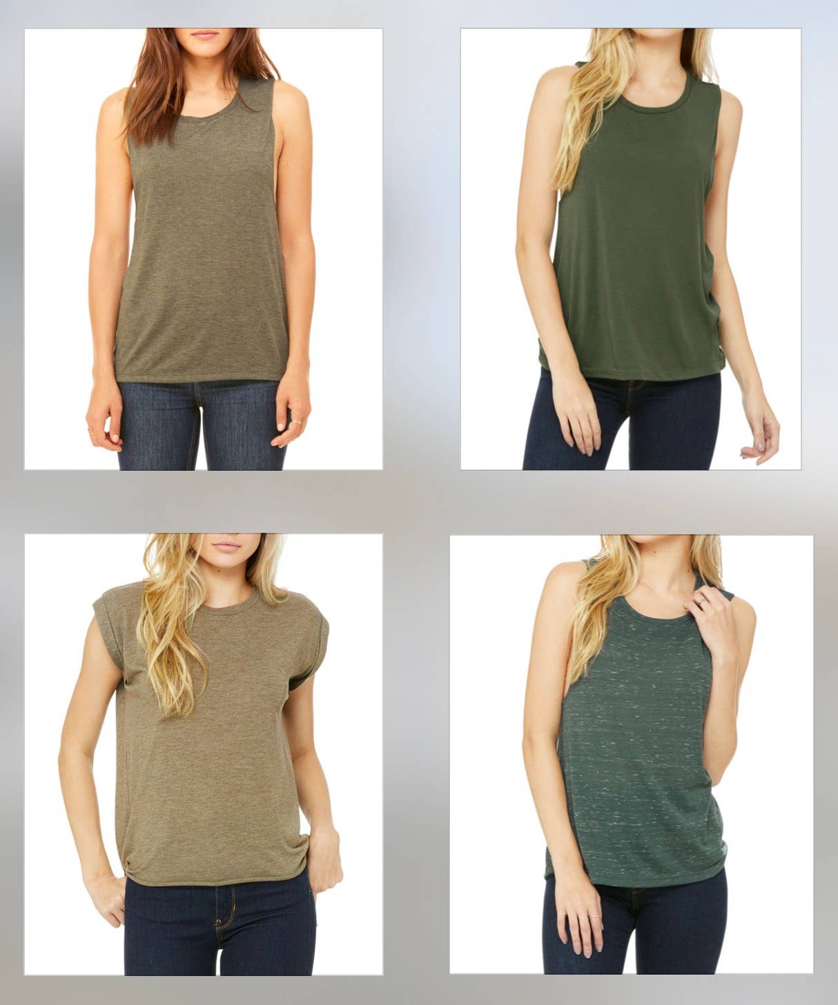 Mad Love Shop - Wholesale Tank Top - Women's - Sea foam or Forest Muscle Tank with Mushroom Fern Print6