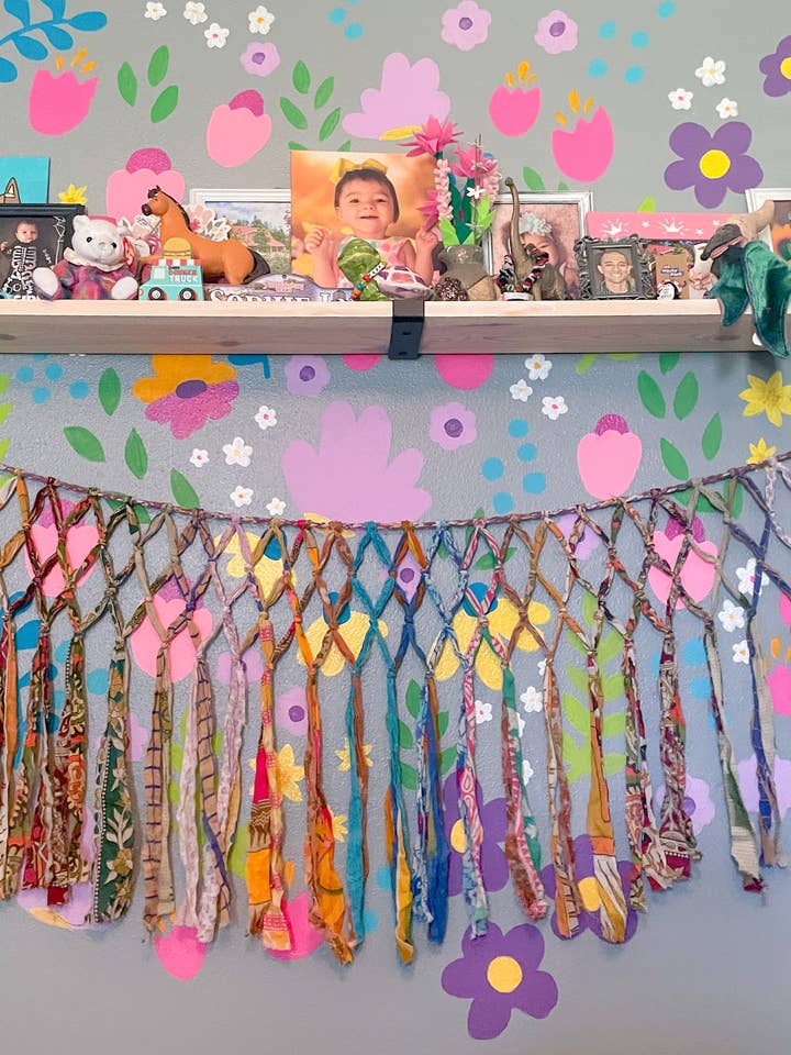 Saree Macrame Banner for wholesale by Asha Project