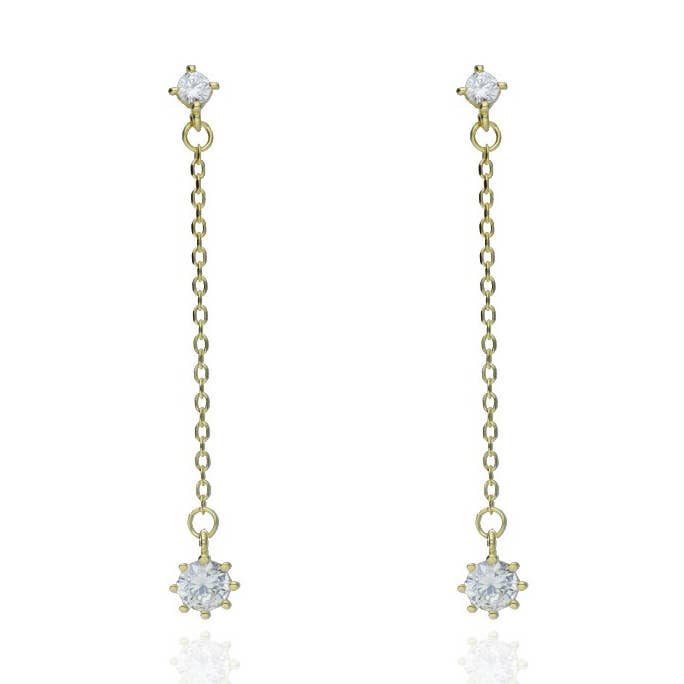 Sterling Silver Brilliant Linked Earrings for wholesale by Las Joyas de Amanda